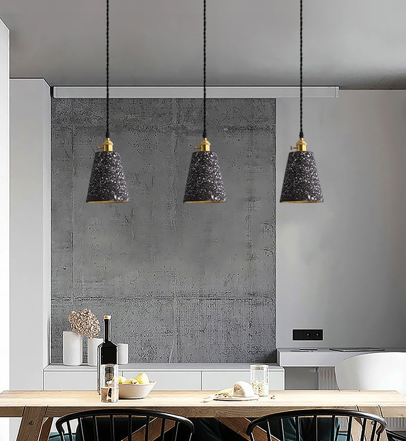 Plafonds pendentif en pierre avec une teinte moderne 1 pendentif lumineux