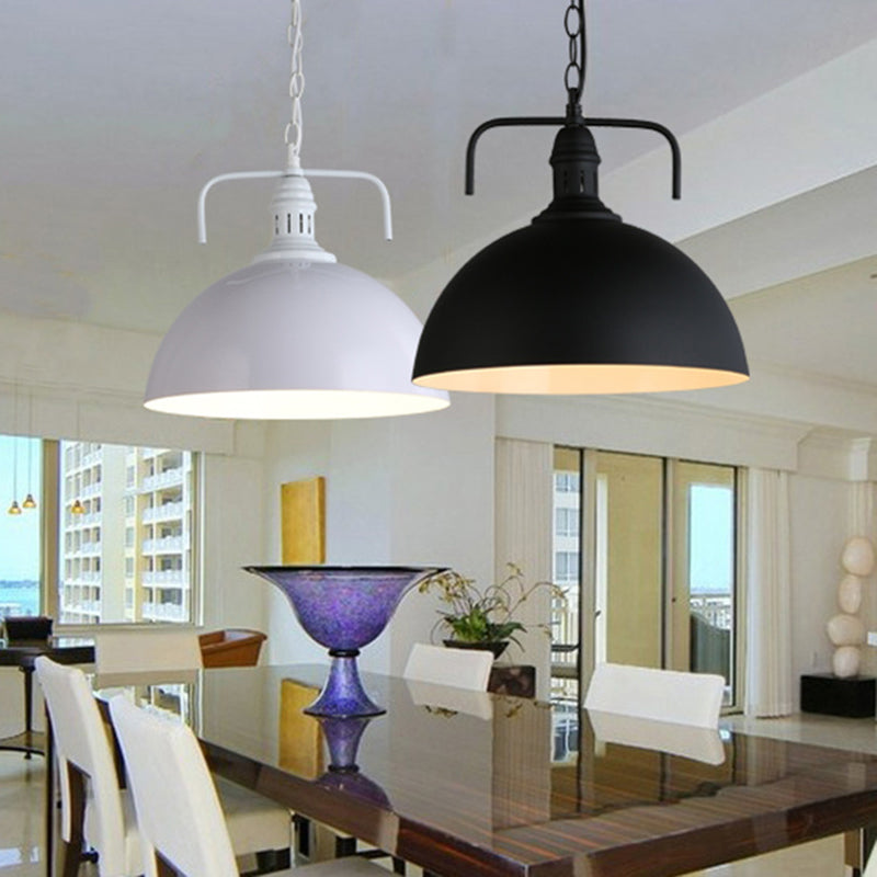 Swivel Joint Pendant Light Industrial Nautical 1 Light Metal Bowl Farmhouse Hanging Lights