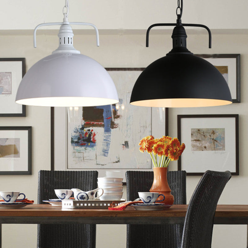 Swivel Joint Pendant Light Industrial Nautical 1 Light Metal Bowl Farmhouse Hanging Lights
