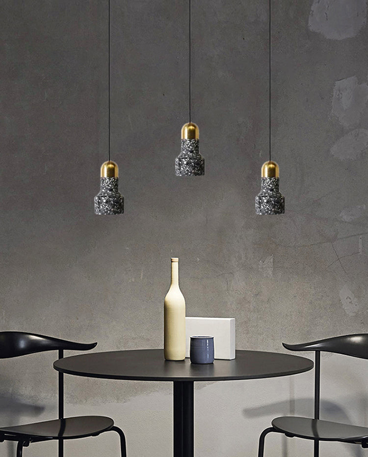 Luci a soffitto a sospensione moderna cilindri pietra 1 ciondolo leggero lampada