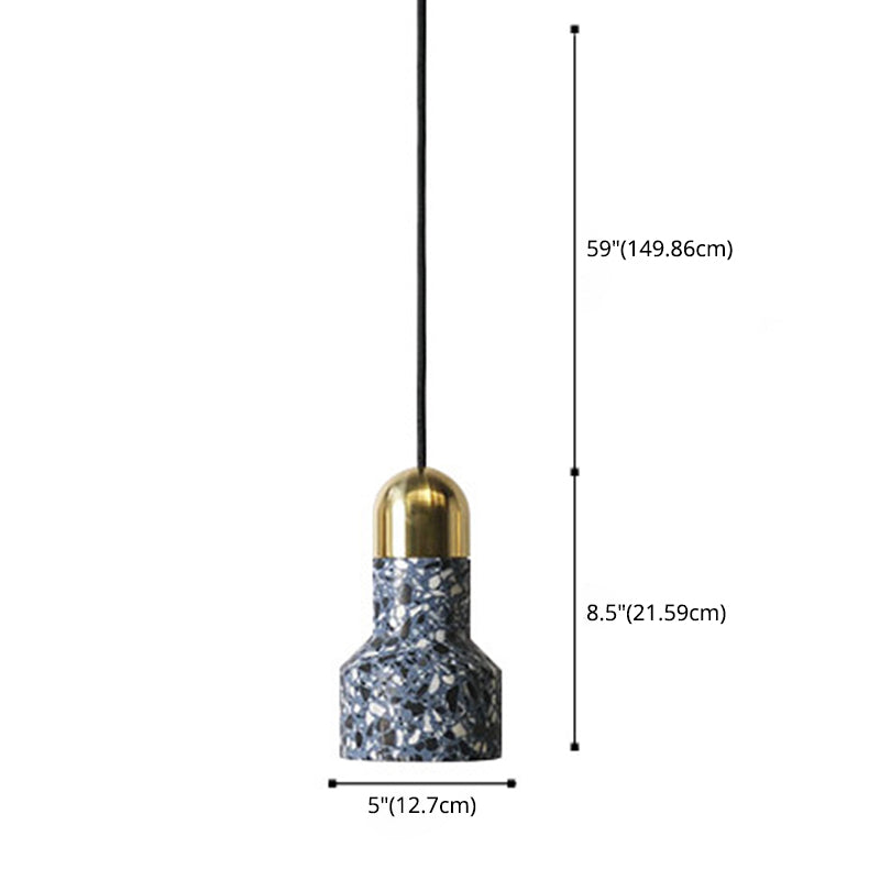 Luci a soffitto a sospensione moderna cilindri pietra 1 ciondolo leggero lampada