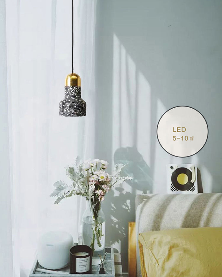 Luci a soffitto a sospensione moderna cilindri pietra 1 ciondolo leggero lampada