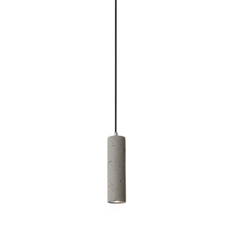 Modern Cylinder Pendant Ceiling Lights Cement 1 Light Pendant Lamp