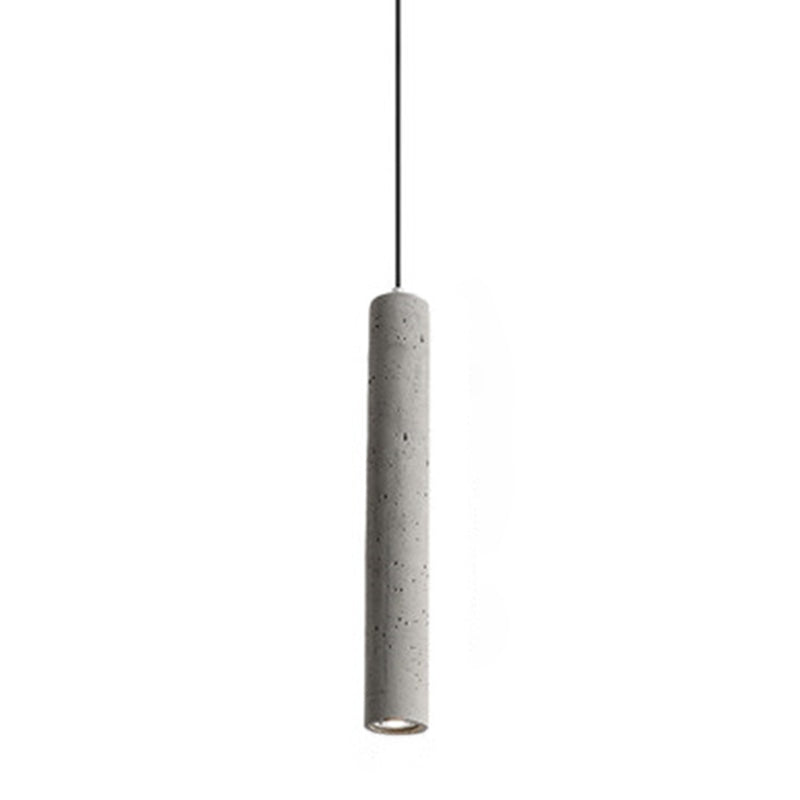 Modern Cylinder Pendant Ceiling Lights Cement 1 Light Pendant Lamp