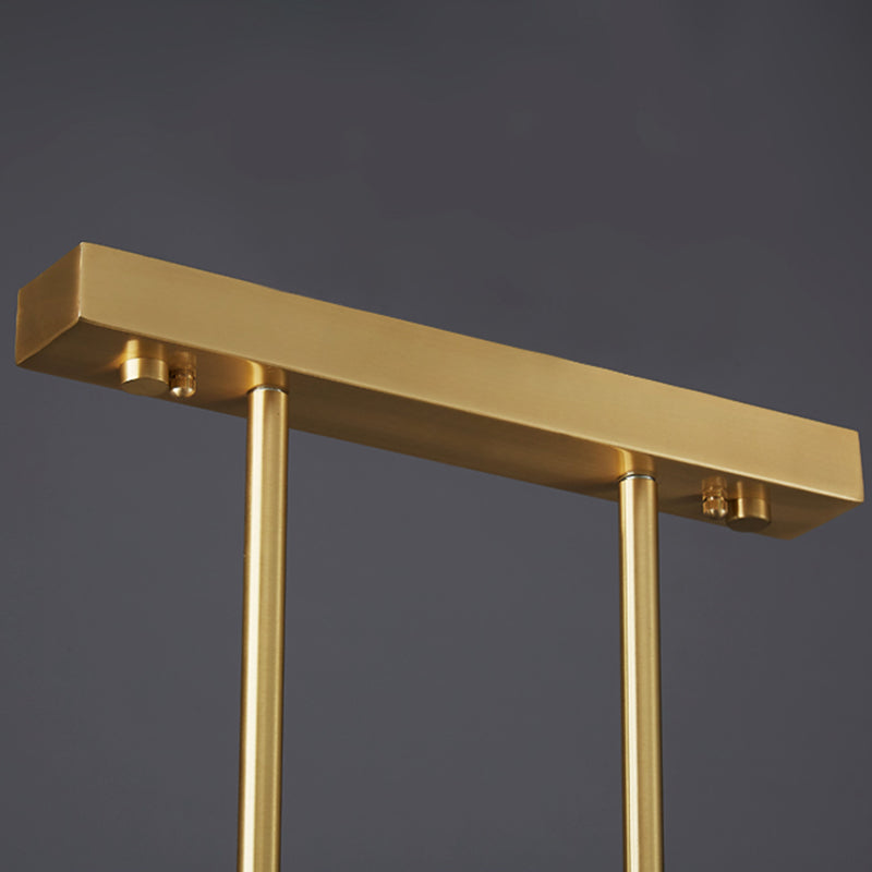 Lámpara de colgadura de estilo nórdico de estilo de cristal de cobre completo para el comedor