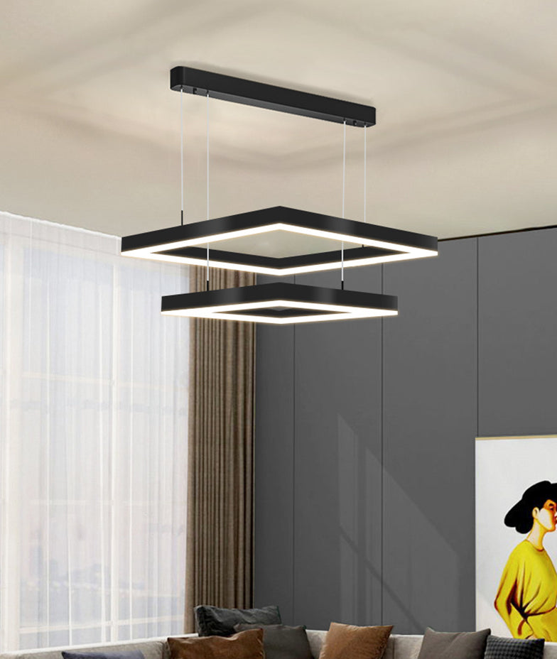 Simplicità Apparecchio di illuminazione a sospensione quadrata ACRILICA APPEGGIAMENTO APPEGGIAMENTO PER IL RISTORANTE