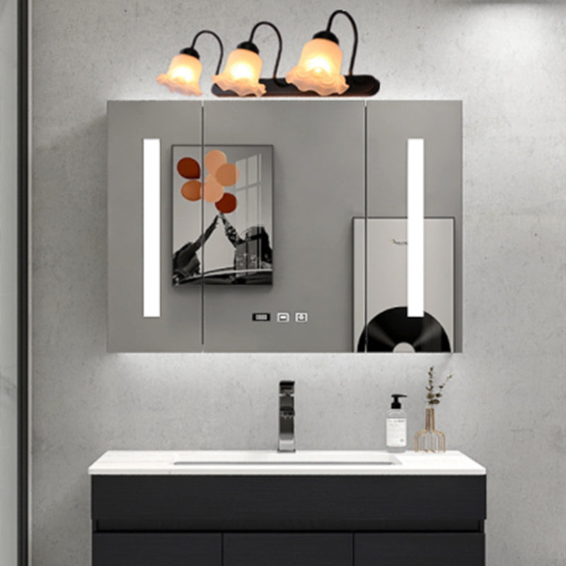 3-Light Traditional Bathroom Vanity Light Vintage Style Wall Light with Shades