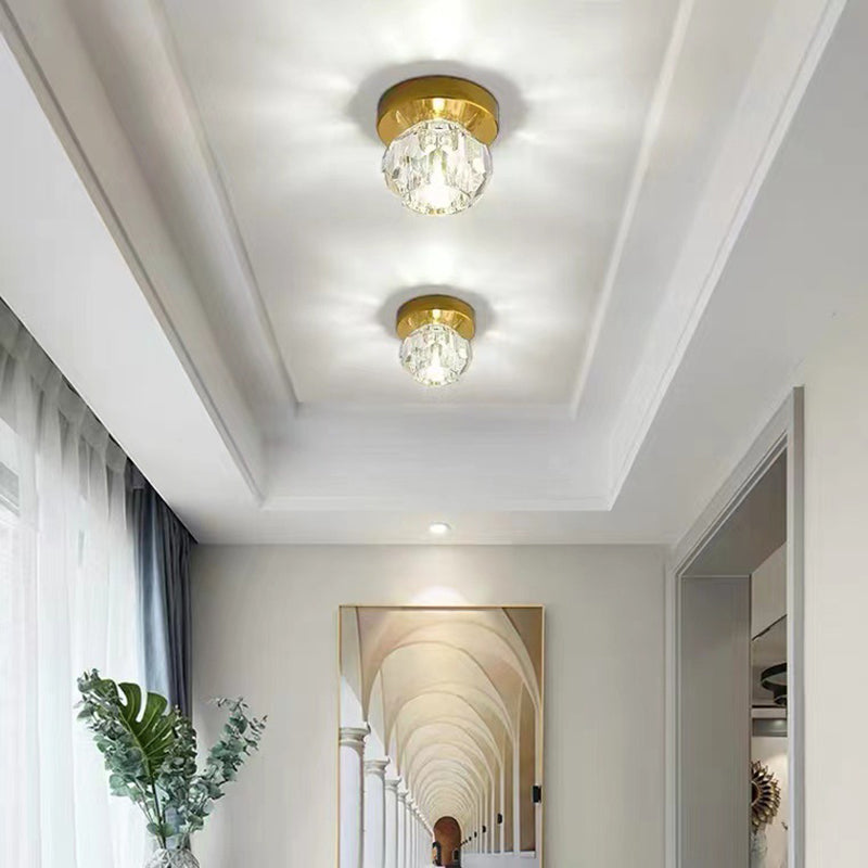 Plafond géométrique moderne affleurant le plafond en cristal de lumières affleurantes