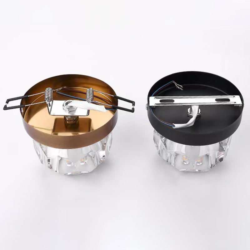 Plafond géométrique moderne affleurant le plafond en cristal de lumières affleurantes