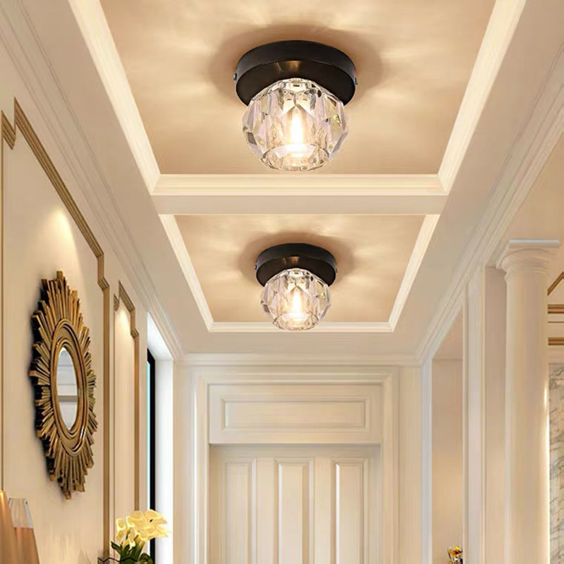 Plafond géométrique moderne affleurant le plafond en cristal de lumières affleurantes