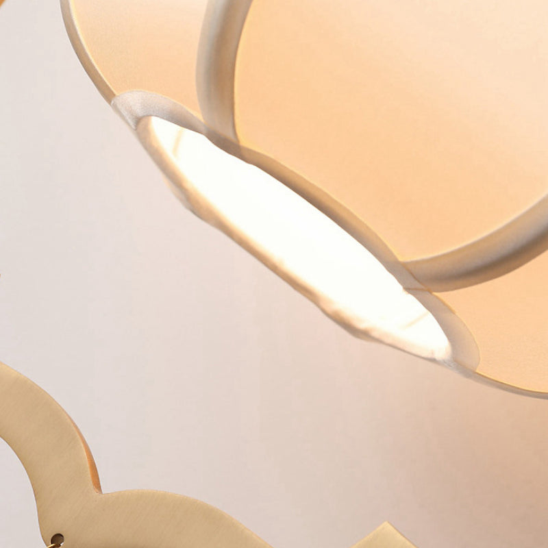 Lámpara de matriz de linterna de metal estilo tradicional 1 lámpara de montaje de pared de noche ligera en oro