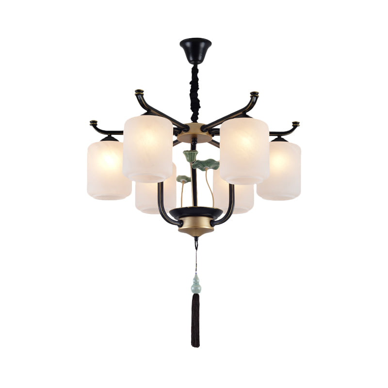 Candelera colgante clásica 6/8/10 Luces accesorio de iluminación colgante de metal en negro