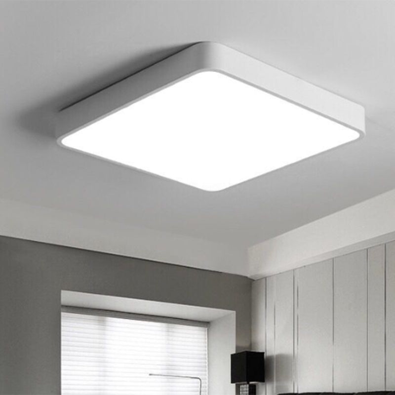 Squared Flush Mount Ceiling Lighting Fixture Modern Acrylic Flushmount
