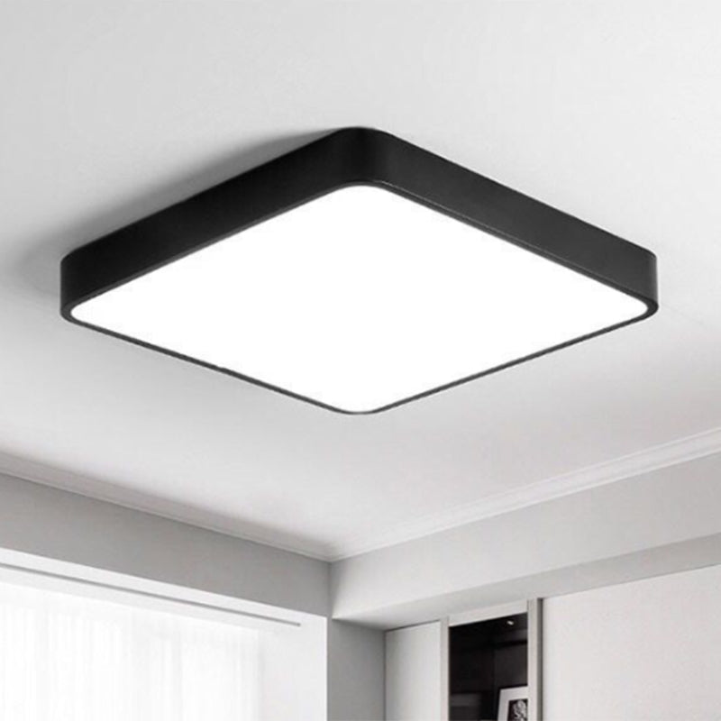 Squared Flush Mount Ceiling Lighting Fixture Modern Acrylic Flushmount