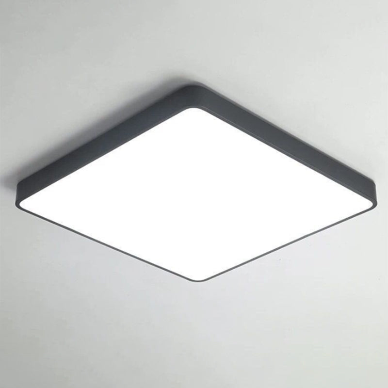 Squared Flush Mount Ceiling Lighting Fixture Modern Acrylic Flushmount