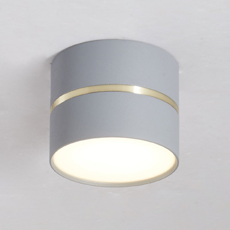 Modern Minimalist Metal Flush Mount Plafond Lamp Cilinder Shape LED Flush Mount Lighting voor slaapkamer