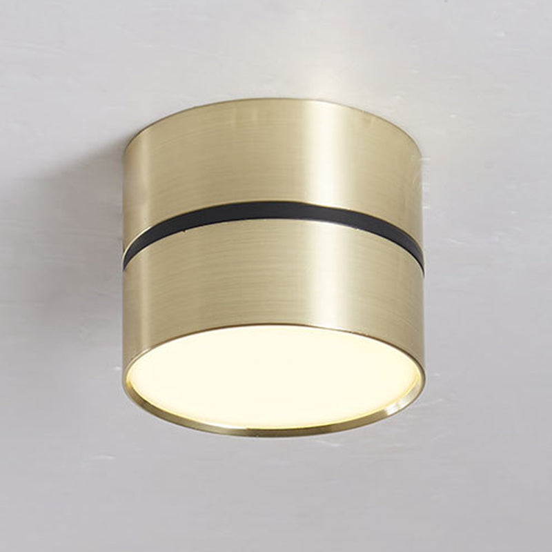 Modern Minimalist Metal Flush Mount Plafond Lamp Cilinder Shape LED Flush Mount Lighting voor slaapkamer