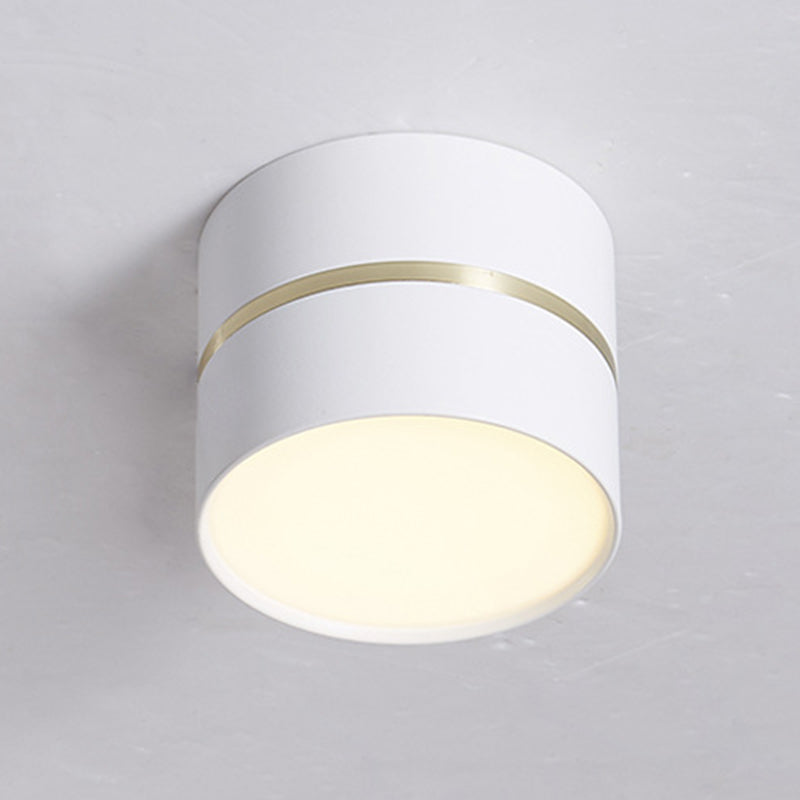 Modern Minimalist Metal Flush Mount Plafond Lamp Cilinder Shape LED Flush Mount Lighting voor slaapkamer