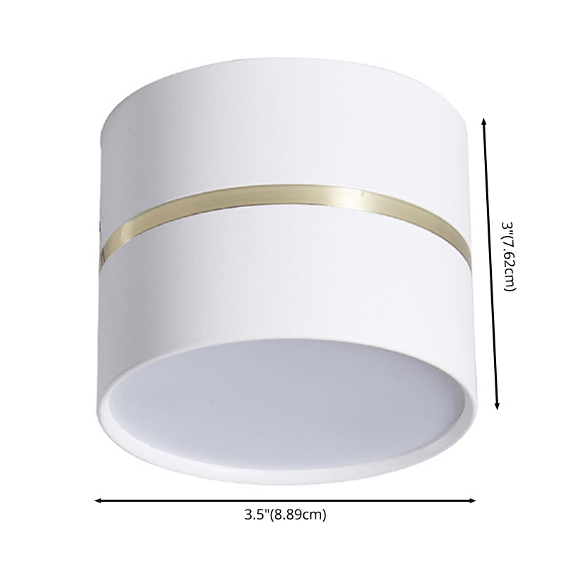 Modern Minimalist Metal Flush Mount Plafond Lamp Cilinder Shape LED Flush Mount Lighting voor slaapkamer
