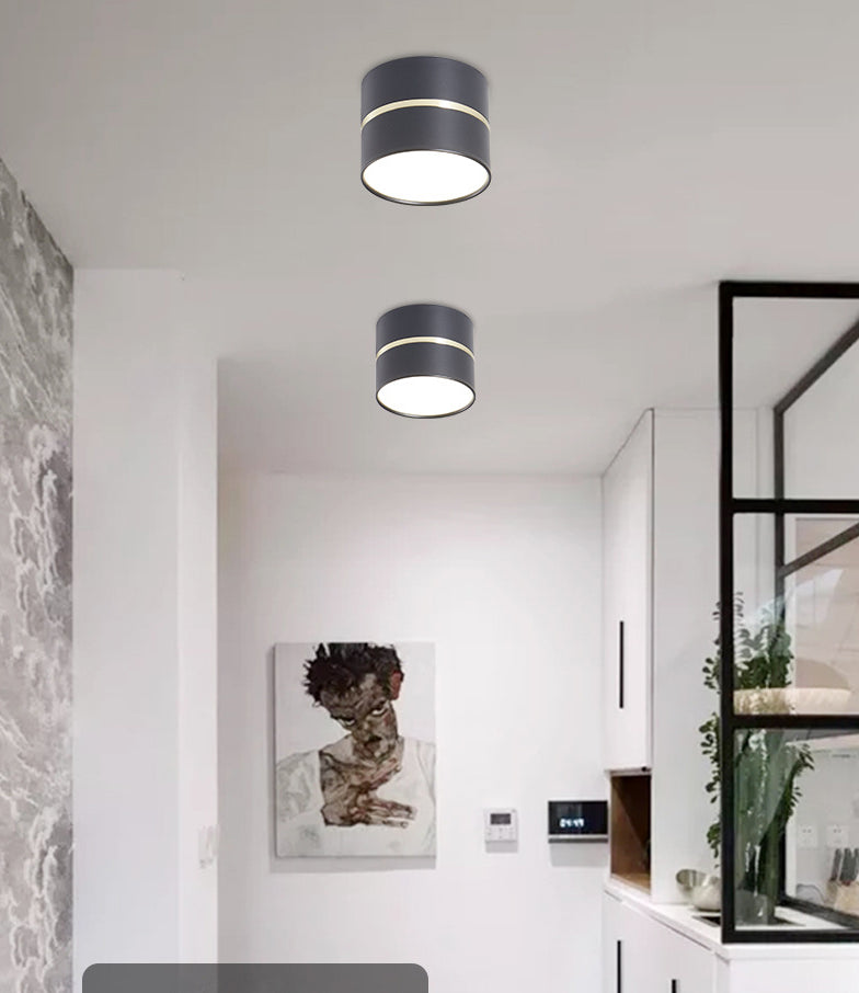 Modern Minimalist Metal Flush Mount Plafond Lamp Cilinder Shape LED Flush Mount Lighting voor slaapkamer
