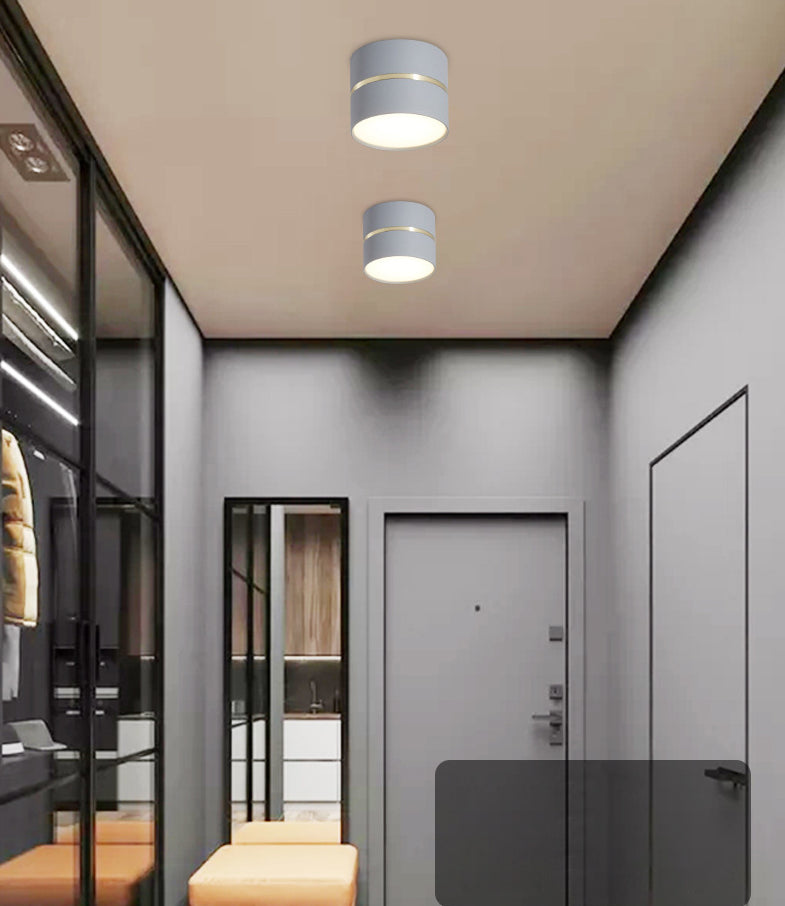 Modern Minimalist Metal Flush Mount Plafond Lamp Cilinder Shape LED Flush Mount Lighting voor slaapkamer