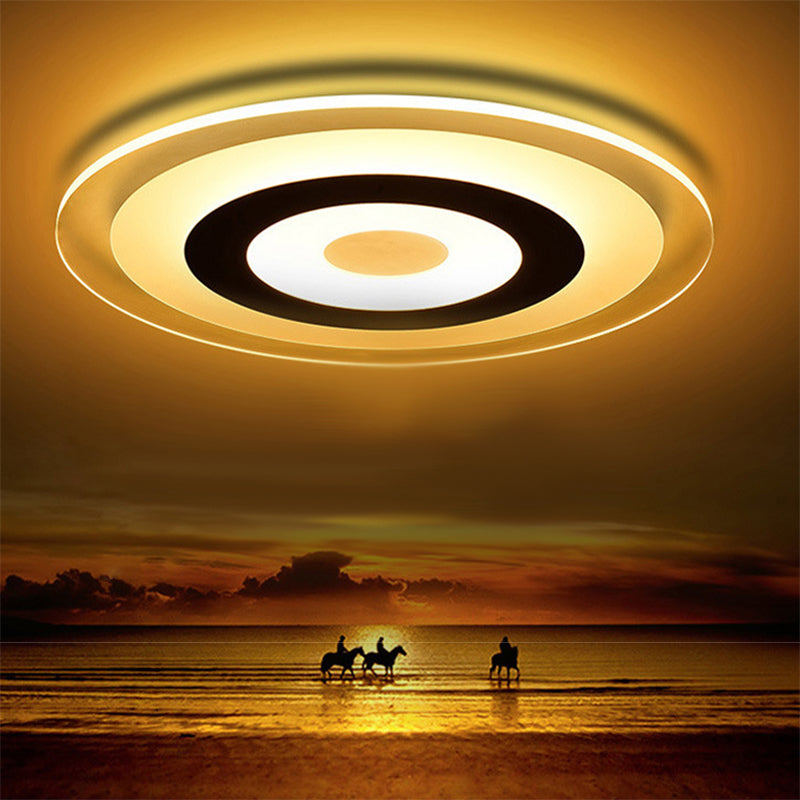 Circular Flush Mount Ceiling Lights Modern Acrylic Flushmount