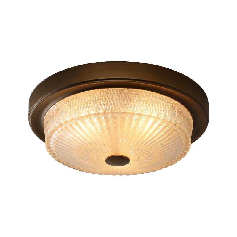 American Ceiling Light Bronze Glas Lampenschirm 1 Light Flush Mount Light für Indoor Room