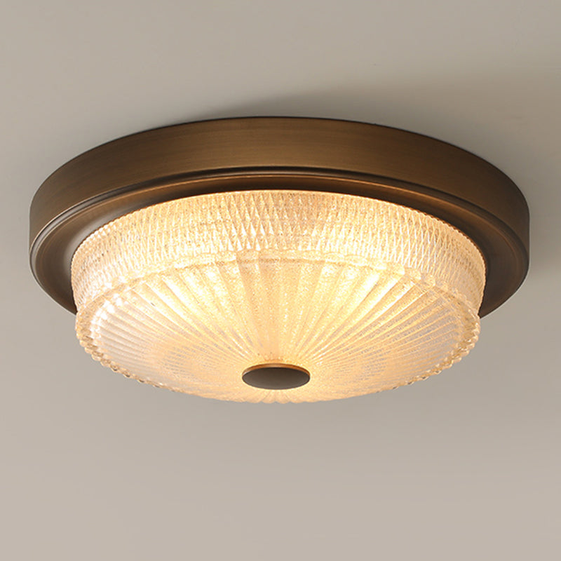 American Ceiling Light Bronze Glas Lampenschirm 1 Light Flush Mount Light für Indoor Room