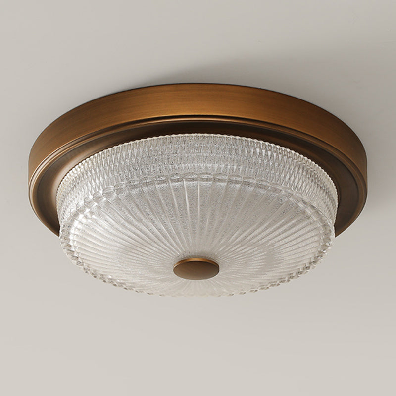 American Ceiling Light Bronze Glas Lampenschirm 1 Light Flush Mount Light für Indoor Room