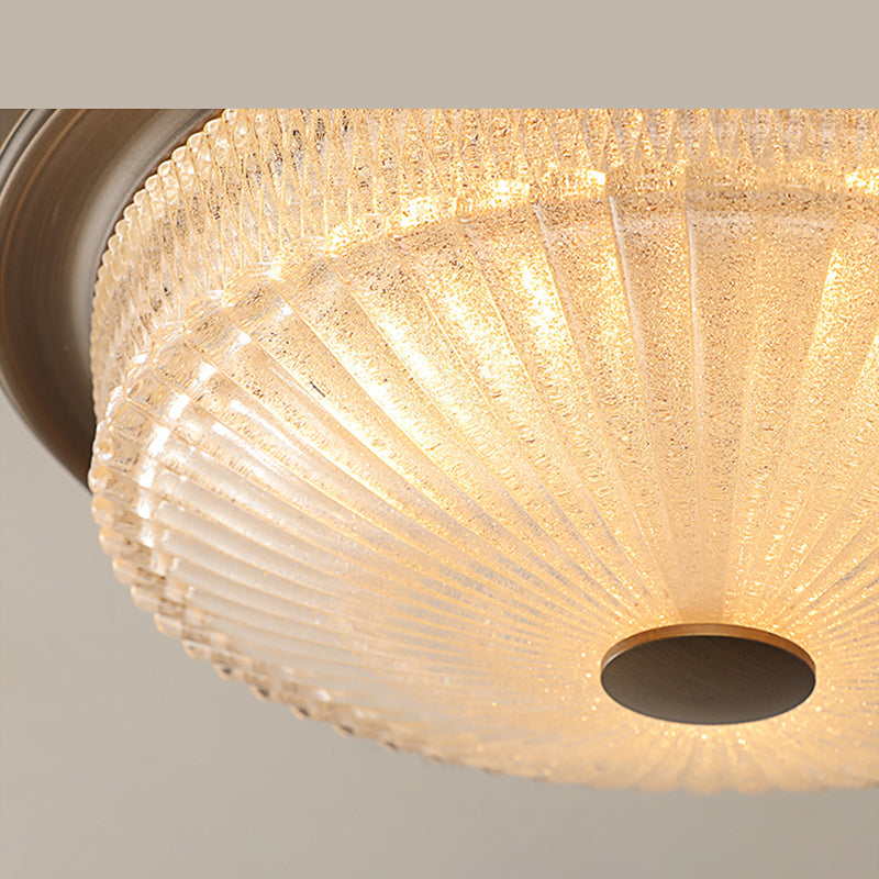 American Ceiling Light Bronze Glas Lampenschirm 1 Light Flush Mount Light für Indoor Room