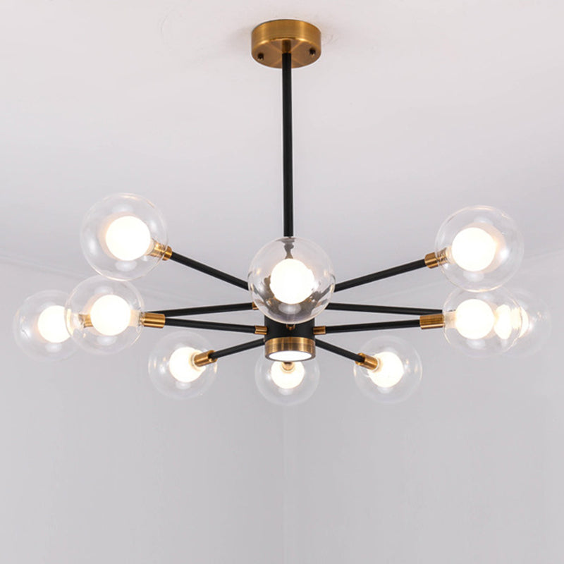 Transparent Glass Globe Shade Molecular Chandelier Spotlight Design Contemporary Simplicity Style Lighting Pendant