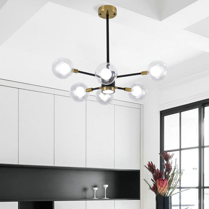 Transparent Glass Globe Shade Molecular Chandelier Spotlight Design Contemporary Simplicity Style Lighting Pendant