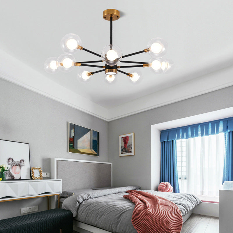 Transparent Glass Globe Shade Molecular Chandelier Spotlight Design Contemporary Simplicity Style Lighting Pendant