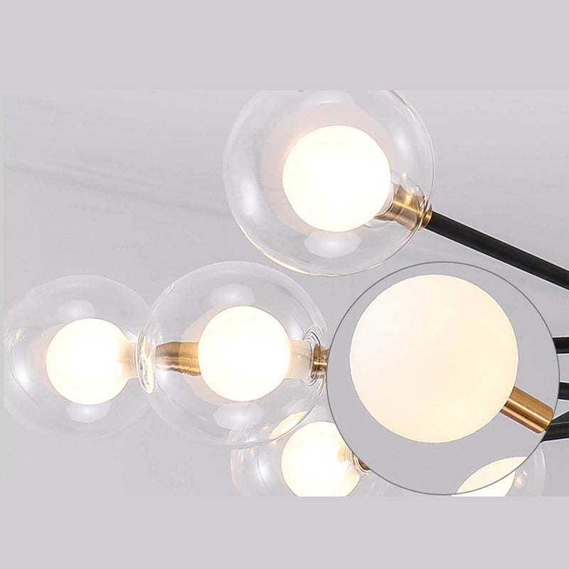 Transparent Glass Globe Shade Molecular Chandelier Spotlight Design Contemporary Simplicity Style Lighting Pendant
