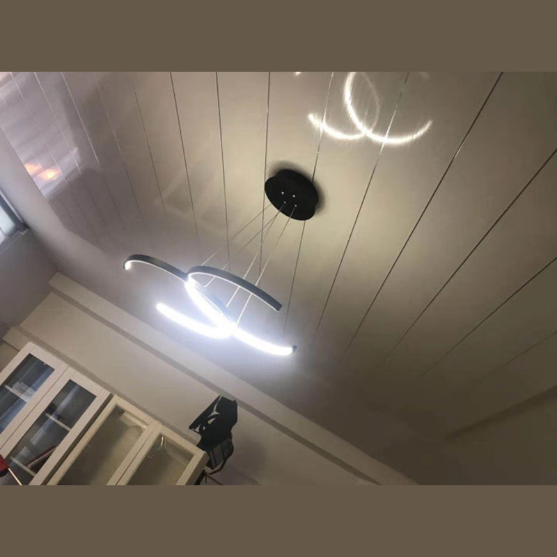 Acryl C-vormige hangende lampkit Hedendaagse stijl LED-hanger verlichtingsarmatuur