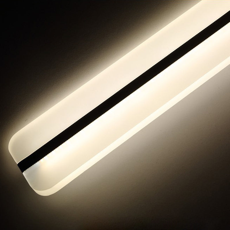 Modern Minimalist LED Island Pendant Lighting White Long Acrylic Island Ceiling Light for Living Room