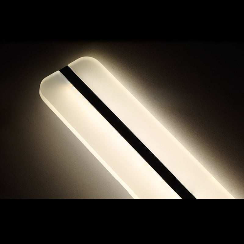 Modern Minimalist LED Island Pendant Lighting White Long Acrylic Island Ceiling Light for Living Room