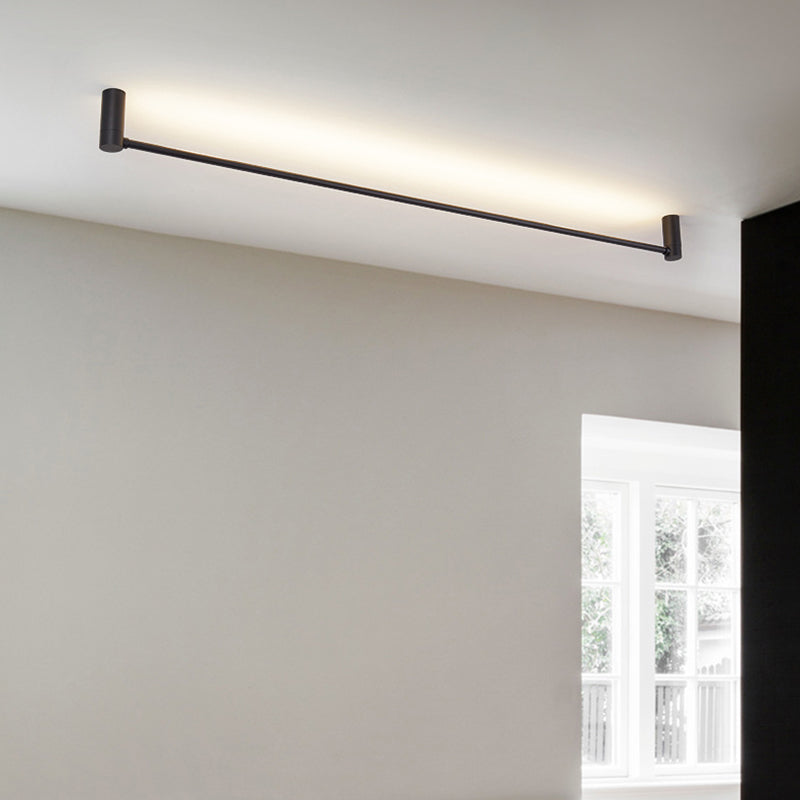 Eenvoud Staaf Gevormde Flush Mount Acryl hal slaapkamer LED flush plafond licht in zwart