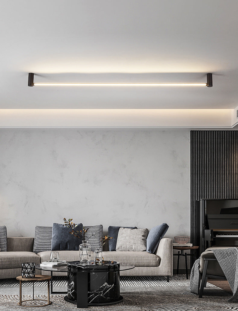 Eenvoud Staaf Gevormde Flush Mount Acryl hal slaapkamer LED flush plafond licht in zwart