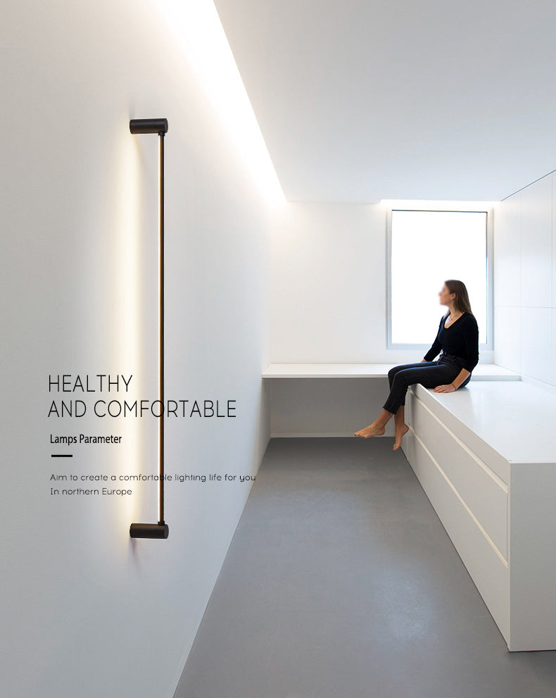 Eenvoud Staaf Gevormde Flush Mount Acryl hal slaapkamer LED flush plafond licht in zwart