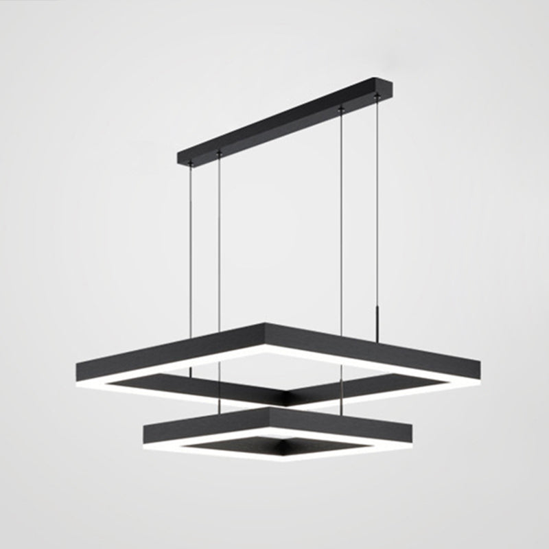 Moderne eenvoud hangende multi-tier kroonluchter hanglamp acryl plafondlampen armatuur voor restaurant