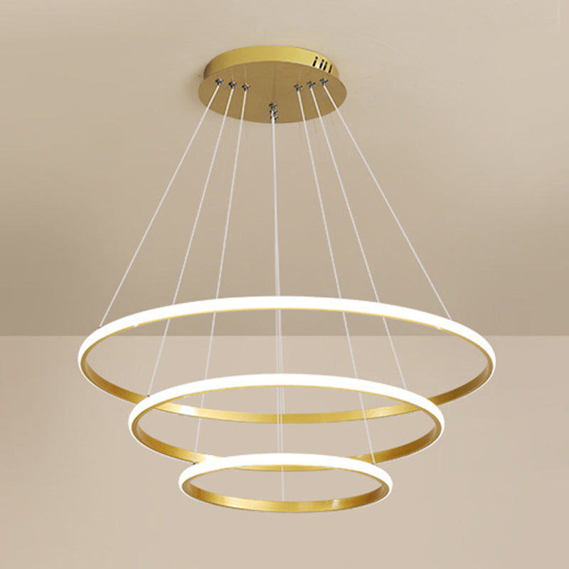 Modern Orbicular Pendant Light Fixtures Metal Hanging Lamp Kit