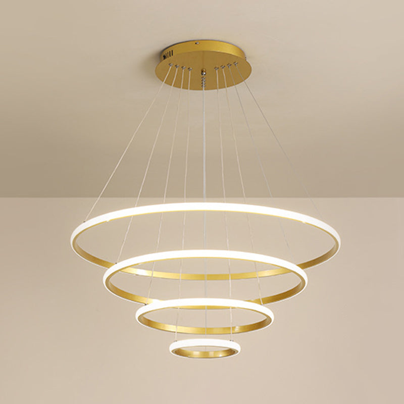 Modern Orbicular Pendant Light Fixtures Metal Hanging Lamp Kit
