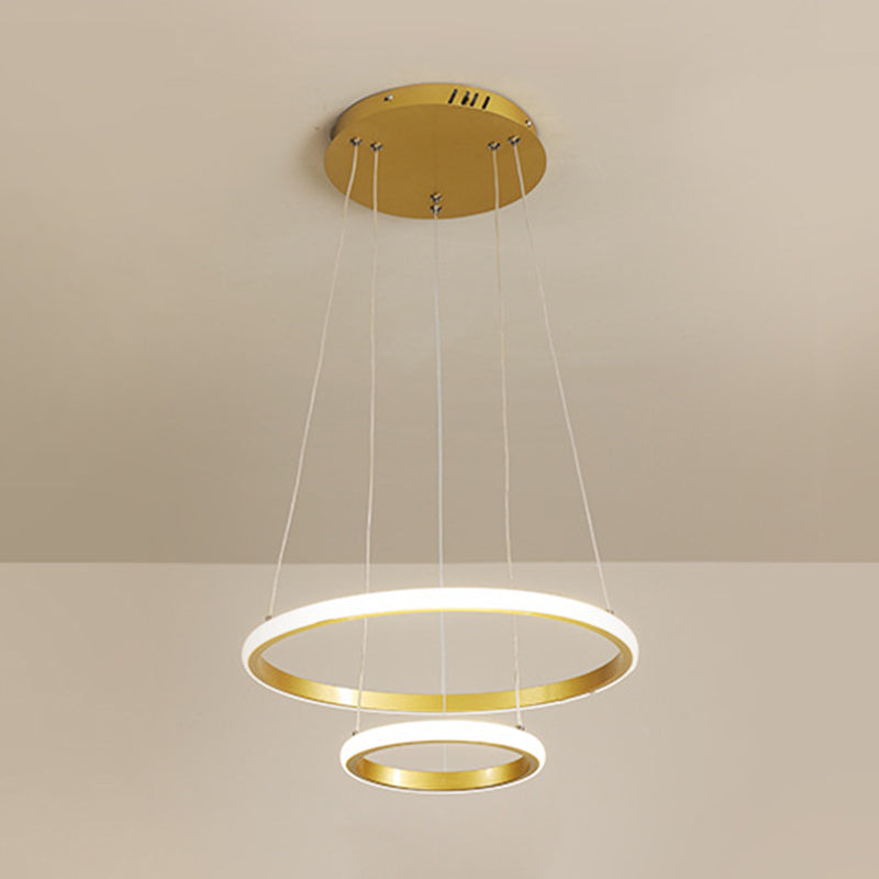 Modern Orbicular Pendant Light Fixtures Metal Hanging Lamp Kit