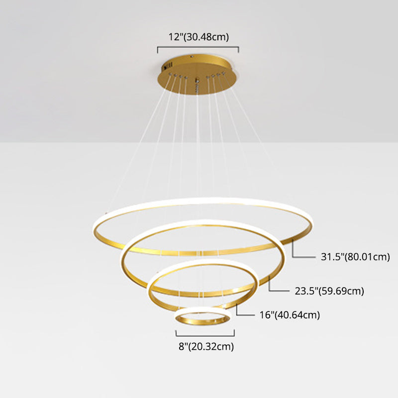 Modern Orbicular Pendant Light Fixtures Metal Hanging Lamp Kit