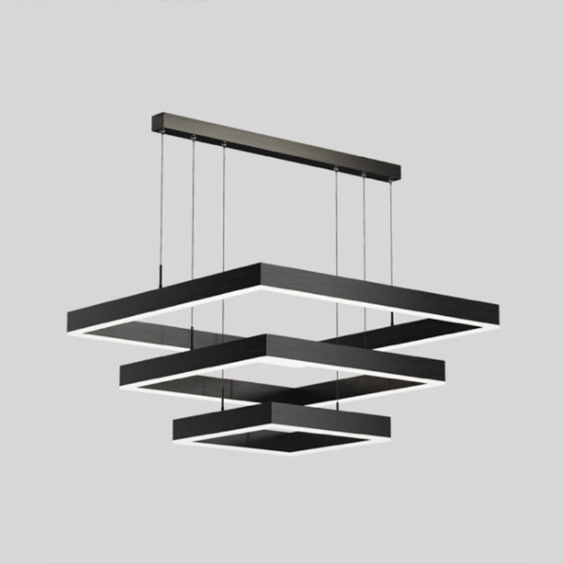 Simplicità Apparecchio di illuminazione a sospensione quadrata ACRILICA APPEGGIAMENTO APPEGGIAMENTO PER IL RISTORANTE