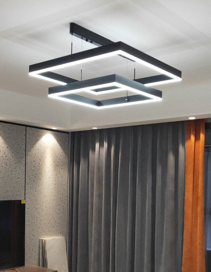 Simplicità Apparecchio di illuminazione a sospensione quadrata ACRILICA APPEGGIAMENTO APPEGGIAMENTO PER IL RISTORANTE