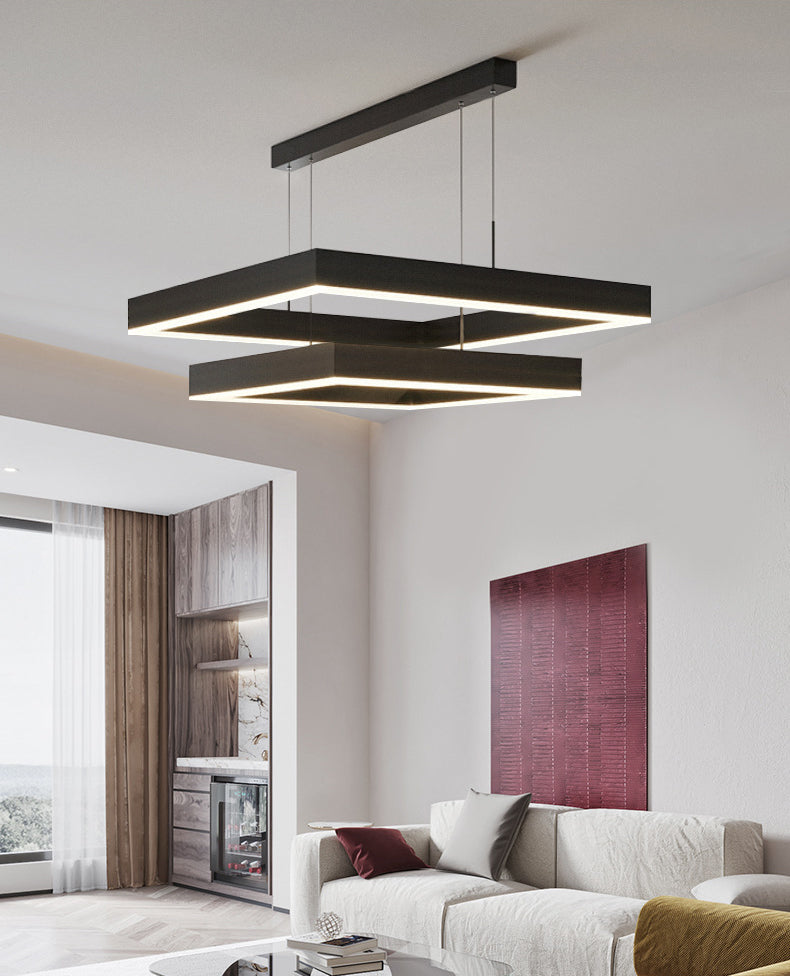 Simplicità Apparecchio di illuminazione a sospensione quadrata ACRILICA APPEGGIAMENTO APPEGGIAMENTO PER IL RISTORANTE