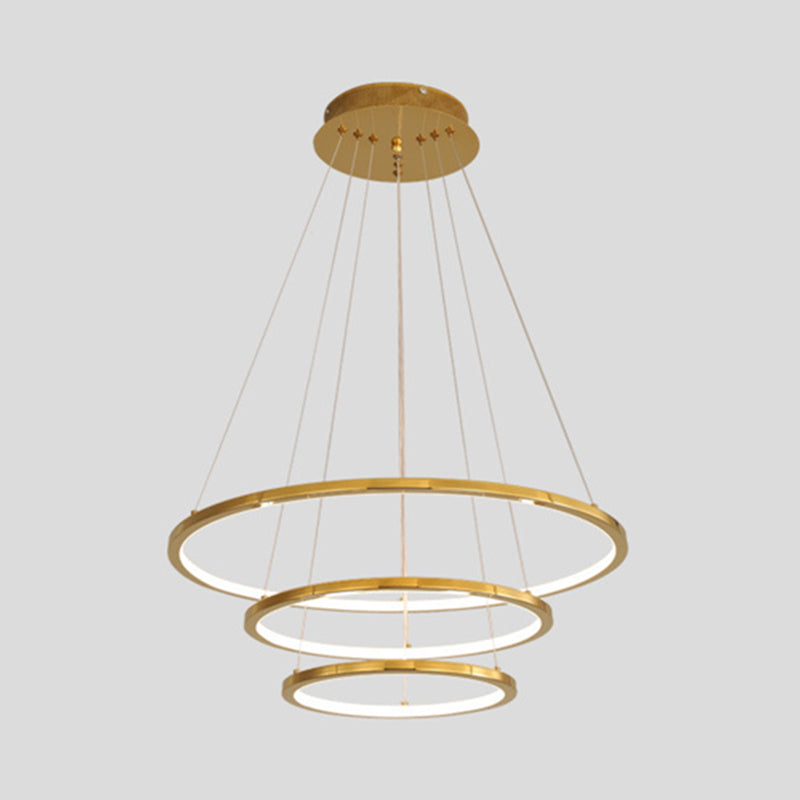 Luces colgantes colgantes de múltiples anillos