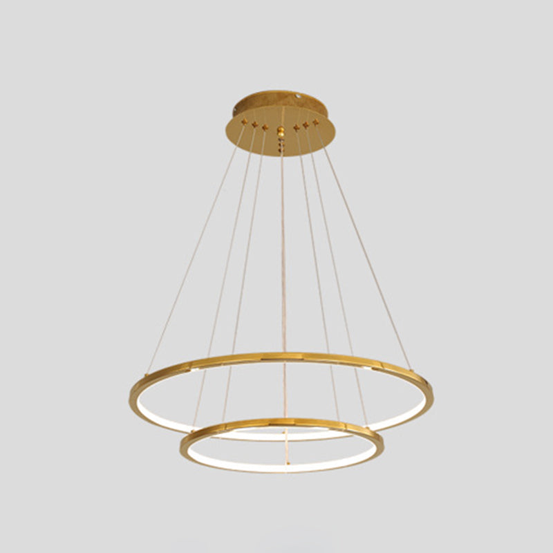 Luces colgantes colgantes de múltiples anillos